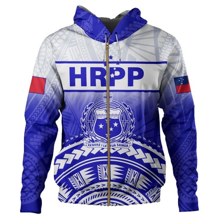 Samoa HRPP Zip Hoodie Polynesian Pattern - Polynesian Pride