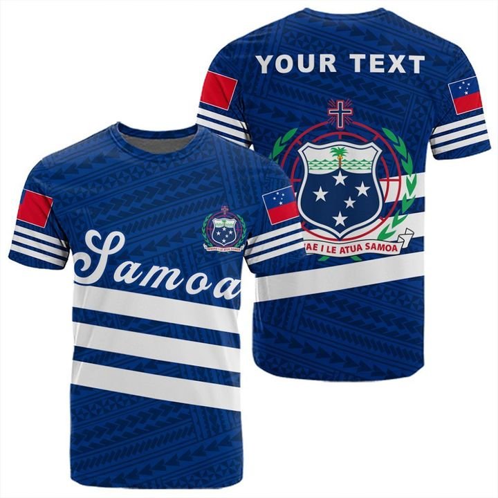 Custom Samoa Polynesia T Shirt Sport Style Unisex Blue - Polynesian Pride