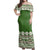 Fiji Bula Dress - Tapa Green Off Shoulder Long Dress Women Green - Polynesian Pride