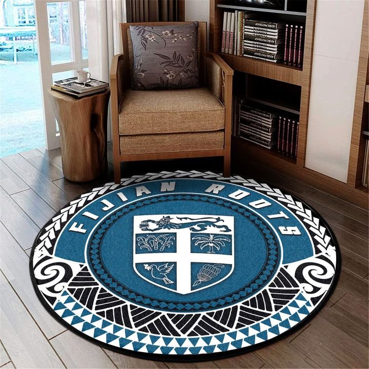 Fiji Home Set - Fiji Roots Round Carpet Round Carpet Blue - Polynesian Pride