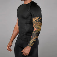 American Samoa Polynesian Arm Sleeve - Gold Plumeria - Polynesian Pride