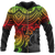 Vanuatu Polynesian Zip up Hoodie Reggae Turtle Unisex RED - Polynesian Pride