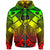 Guam Polynesian Zip up Hoodie Guam Reggae Seal with Polynesian Tattoo Unisex Reggae - Polynesian Pride