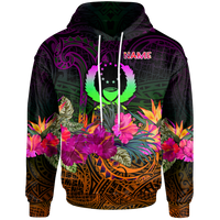 Pohnpei Custom Hoodie Summer Hibiscus Unisex Reggae - Polynesian Pride
