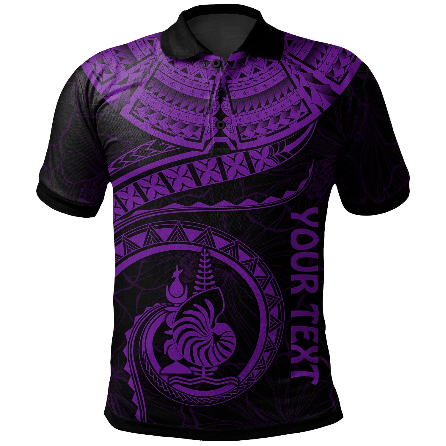 New Caledonia Polynesian Custom Polo Shirt Polynesian Waves (Purple) Unisex Purple - Polynesian Pride