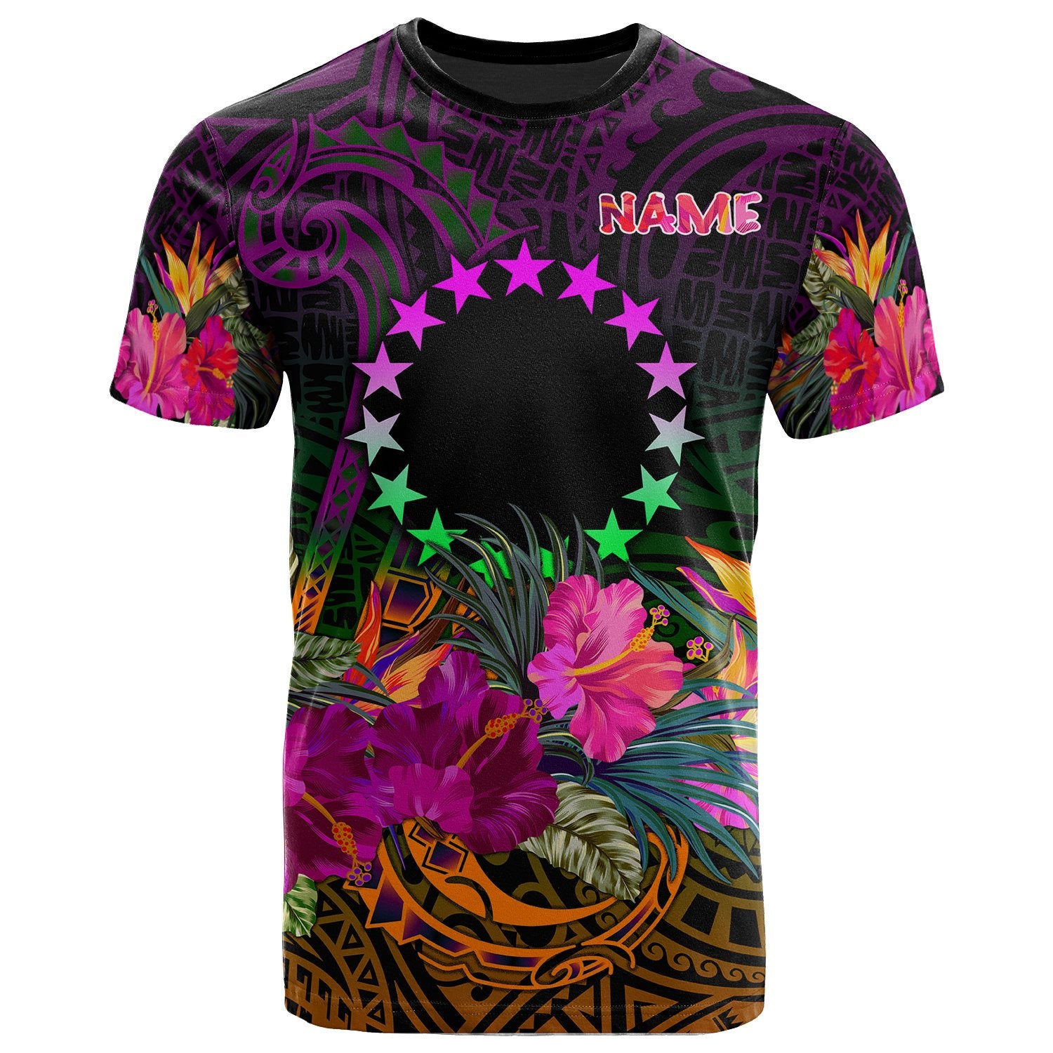Cook Islands Custom Polynesian T Shirt Summer Hibiscus Unisex Reggae - Polynesian Pride