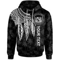 Polynesian Hawaii Custom Hoodie Polynesian Wings (White) Unisex White - Polynesian Pride