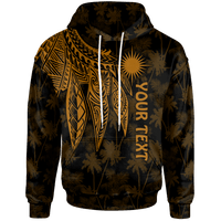Marshall Islands Custom Hoodie Polynesian Wings (Golden) Unisex Golden - Polynesian Pride