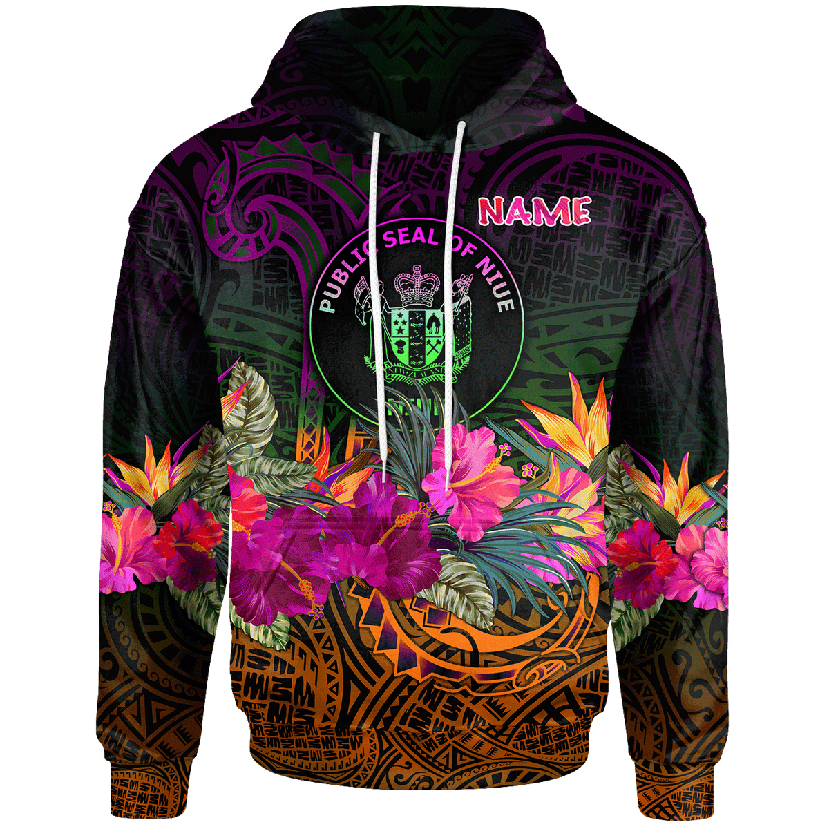 Niue Polynesian Custom Hoodie Summer Hibiscus Unisex Reggae - Polynesian Pride