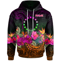 Cook Islands Custom Polynesian Hoodie Summer Hibiscus Unisex Reggae - Polynesian Pride
