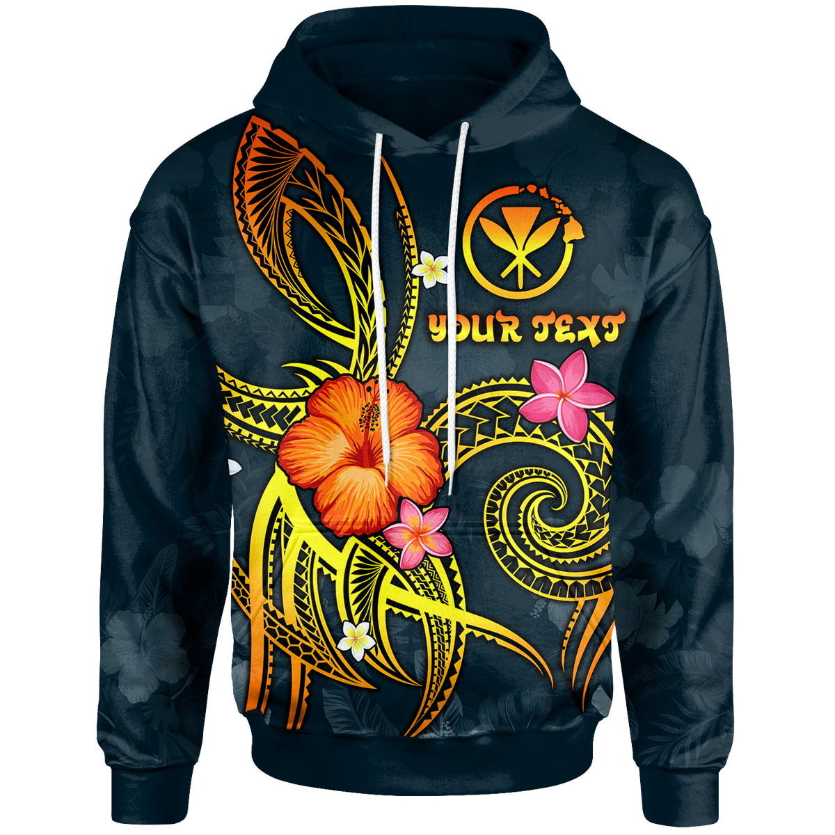 Polynesian Hawaii Custom Hoodie Legend of Kanaka Maoli (Blue) Unisex Blue - Polynesian Pride