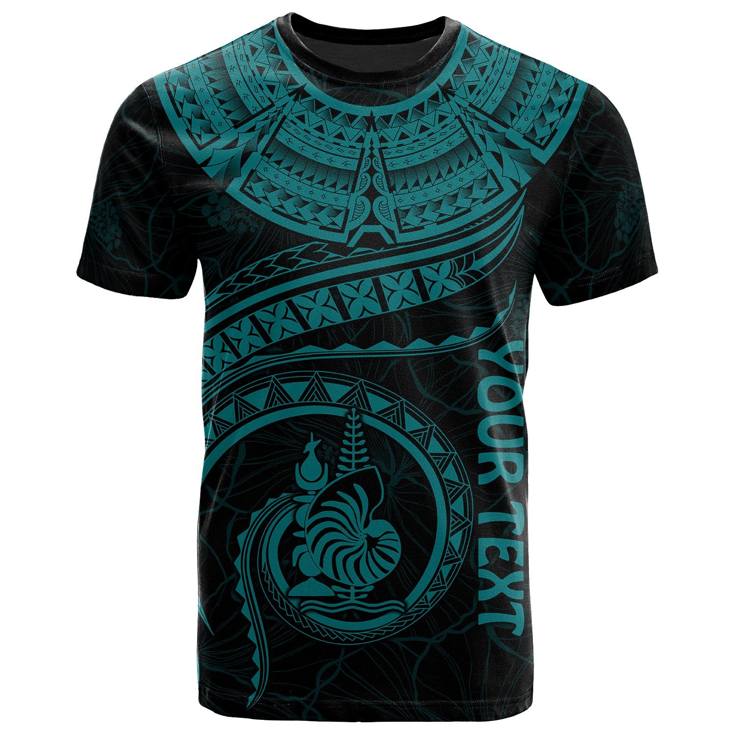 New Caledonia Polynesian Custom T Shirt New Caledonia Waves (Turquoise) Unisex Art - Polynesian Pride