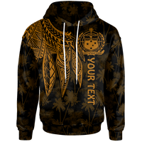Samoa Custom Hoodie Polynesian Wings (Golden) Unisex Golden - Polynesian Pride
