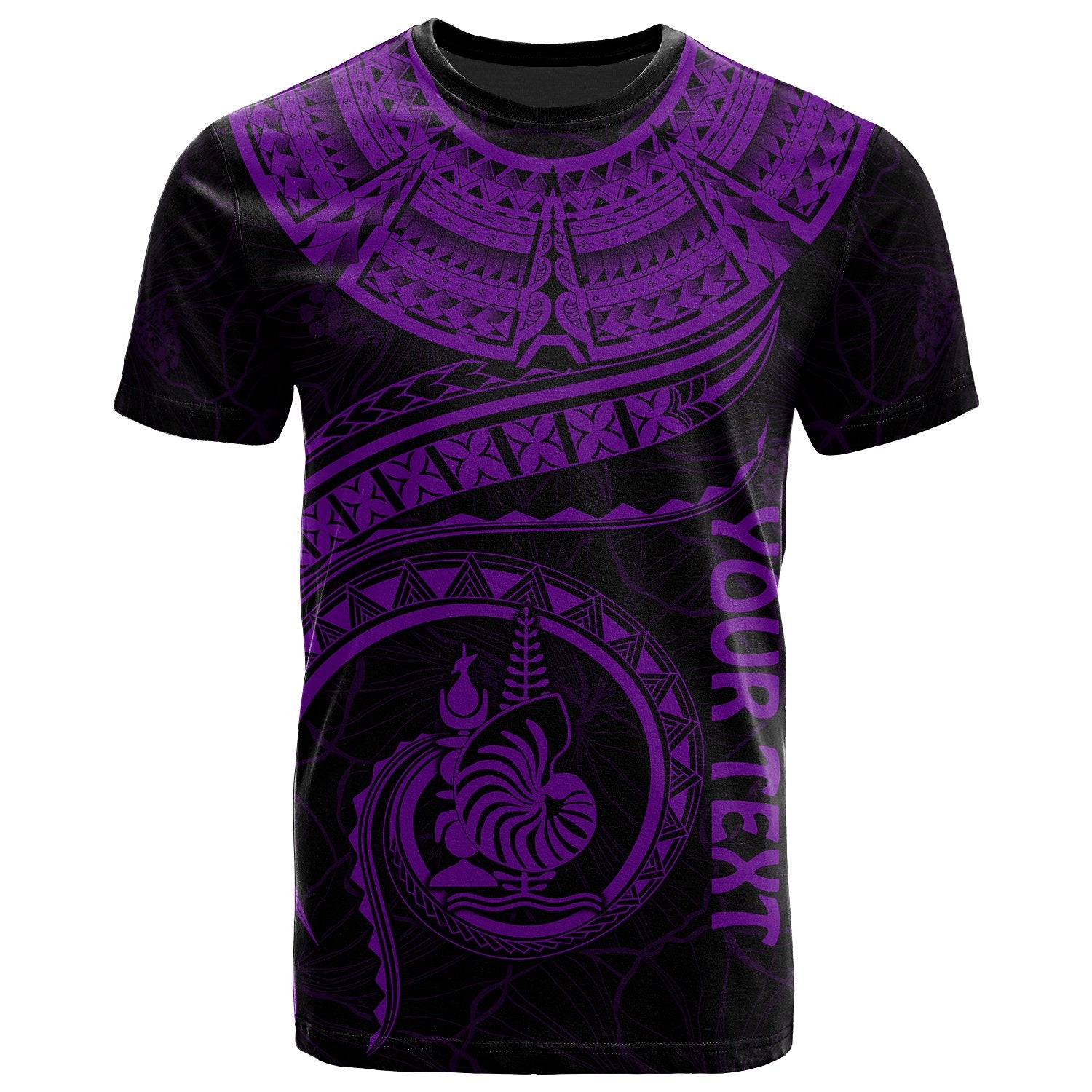 New Caledonia Polynesian Custom T Shirt New Caledonia Waves (Purple) Unisex Purple - Polynesian Pride
