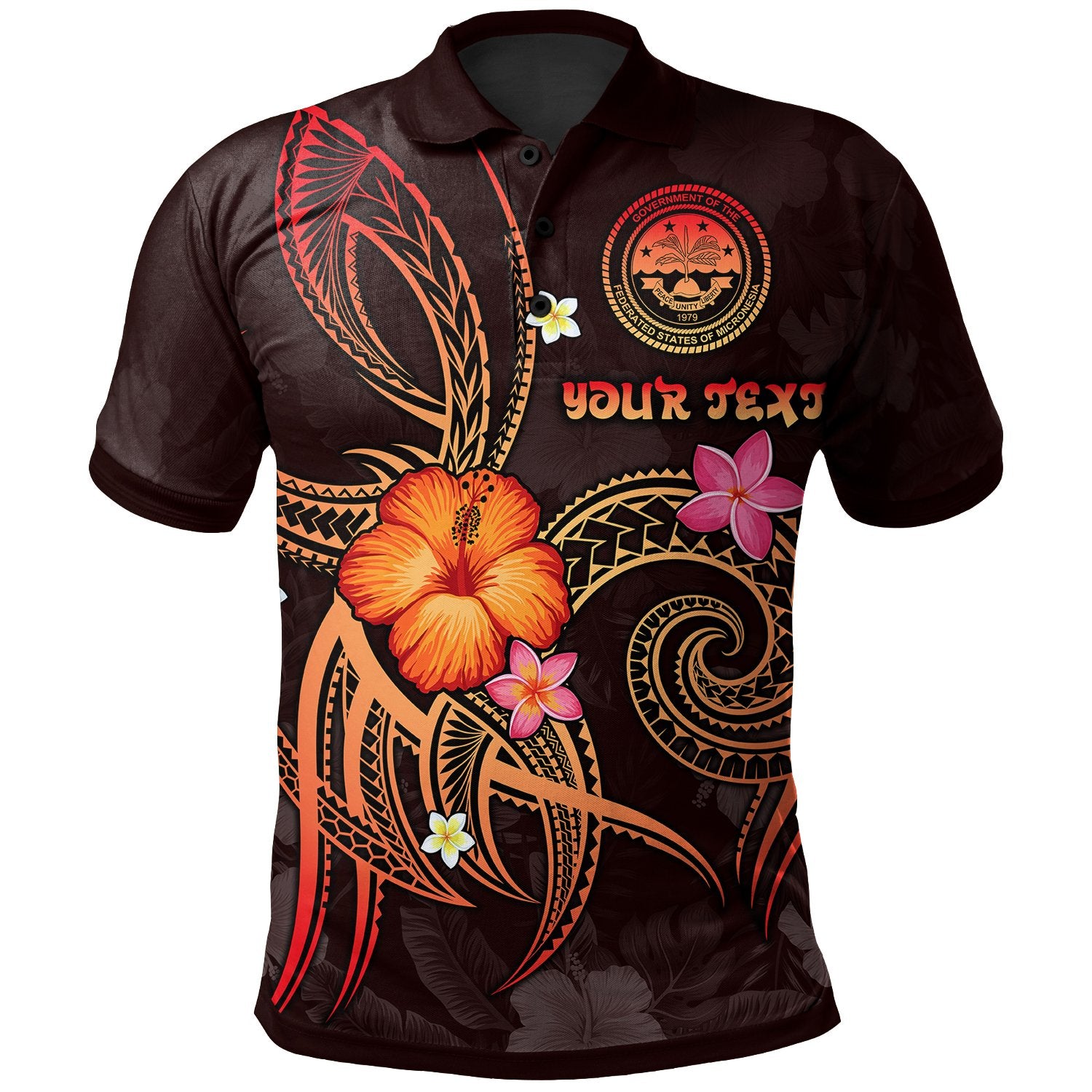 Federated States of Micronesia Polynesian Custom Polo Shirt Legend of FSM (Red) Unisex Red - Polynesian Pride