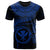 Polynesian Hawaii Kanaka Maoli Custom T Shirt Hawaiian Waves (Blue) Unisex Blue - Polynesian Pride