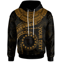 Cook Islands Polynesian Custom Hoodie Cook Islands Waves (Golden) Unisex Golden - Polynesian Pride