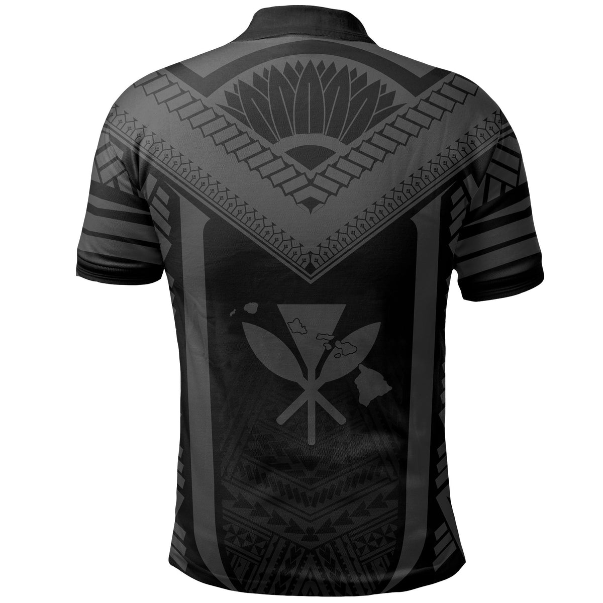 Hawaii Kanaka Polynesian Polo Active Grey - Polynesian Pride