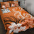 Custom Fiji Personalised Quilt Bed Set - Fijian Spirit Orange - Polynesian Pride