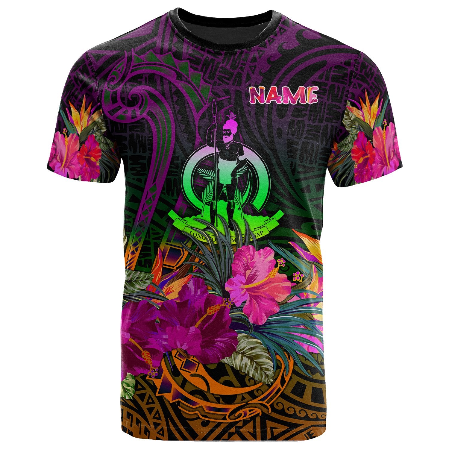Vanuatu Custom T Shirt Summer Hibiscus Unisex Reggae - Polynesian Pride