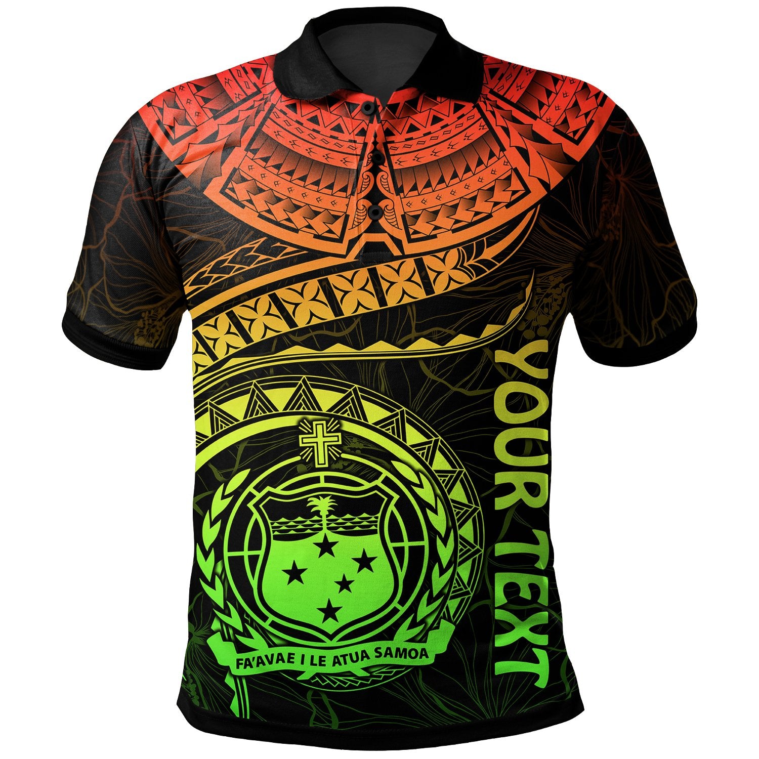 Polynesian Samoa Custom Polo Shirt Samoan Waves (Reggae) Unisex Reggae - Polynesian Pride