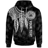 American Samoa Custom Hoodie Polynesian Wings (White) Unisex White - Polynesian Pride