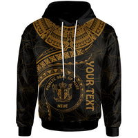 Niue Polynesian Custom Hoodie Niue Waves (Golden) Unisex Golden - Polynesian Pride