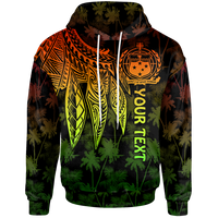 Samoa Custom Hoodie Polynesian Wings (Reggae) Unisex Reggae - Polynesian Pride