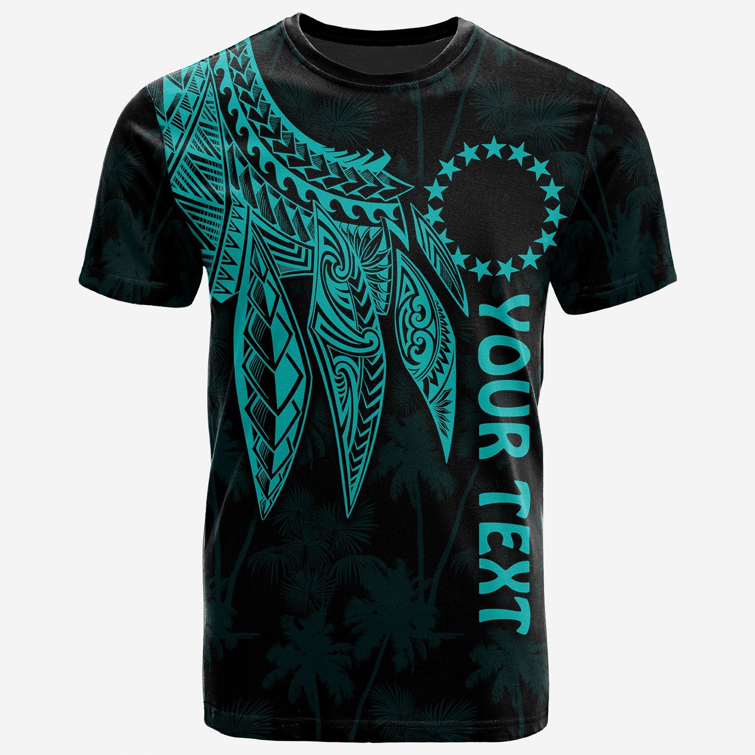 Cook Islands Custom T Shirt Polynesian Wings (Turquoise) Unisex Turquoise - Polynesian Pride