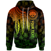 Federated States of Micronesia Custom Hoodie Polynesian Wings (Reggae) Unisex Reggae - Polynesian Pride