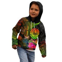 Tahiti Polynesian Custom Hoodie Hibiscus and Banana Leaves - Polynesian Pride