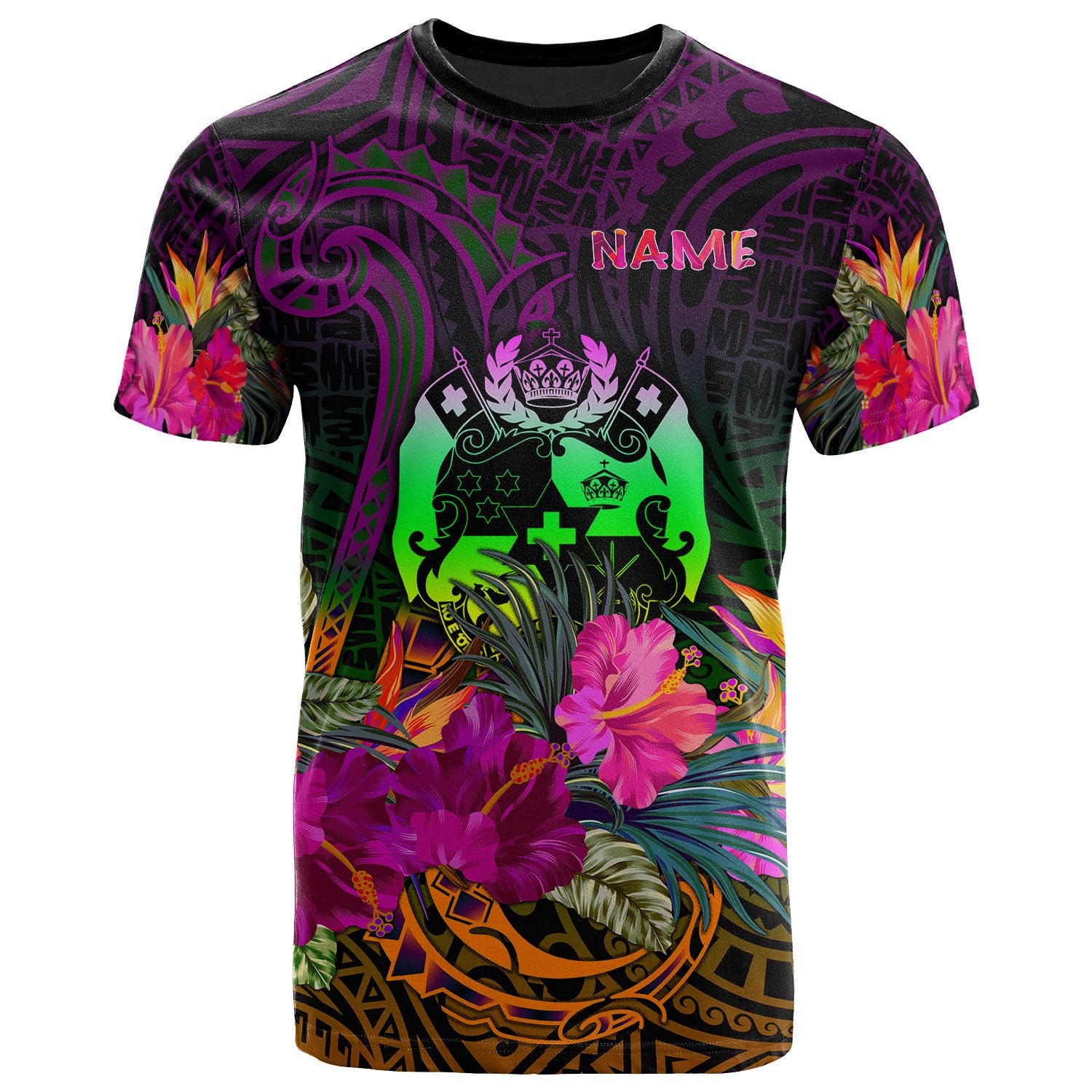 Tonga Polynesian Custom T Shirt Summer Hibiscus Unisex Reggae - Polynesian Pride
