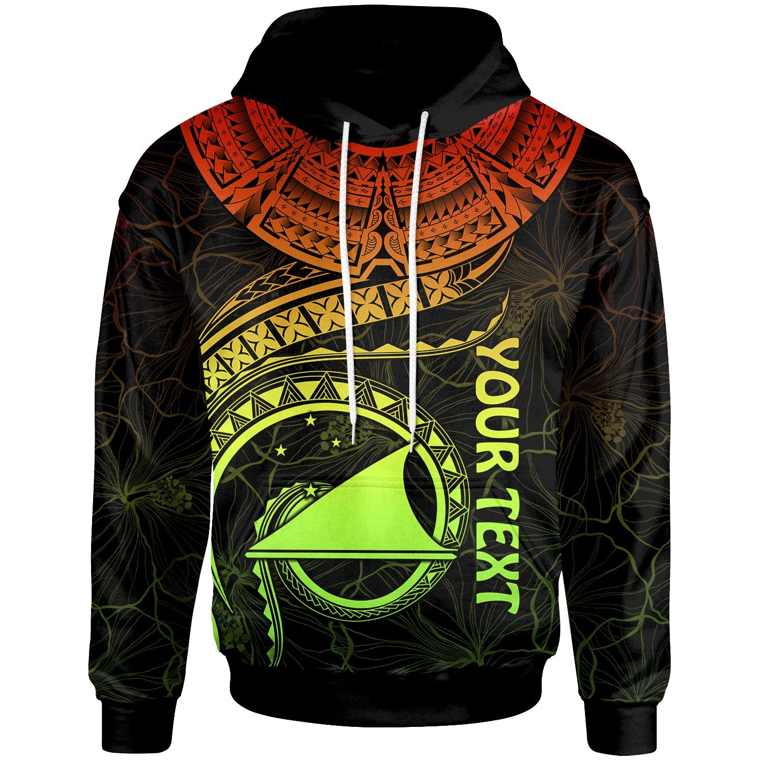 Tokelau Polynesian Custom Hoodie Tokelau Waves (Reggae) Unisex Reggae - Polynesian Pride