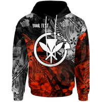Polynesian Hawaii Kanaka Maoli Custom Hoodie Vintage Polynesian Style Unisex Red - Polynesian Pride
