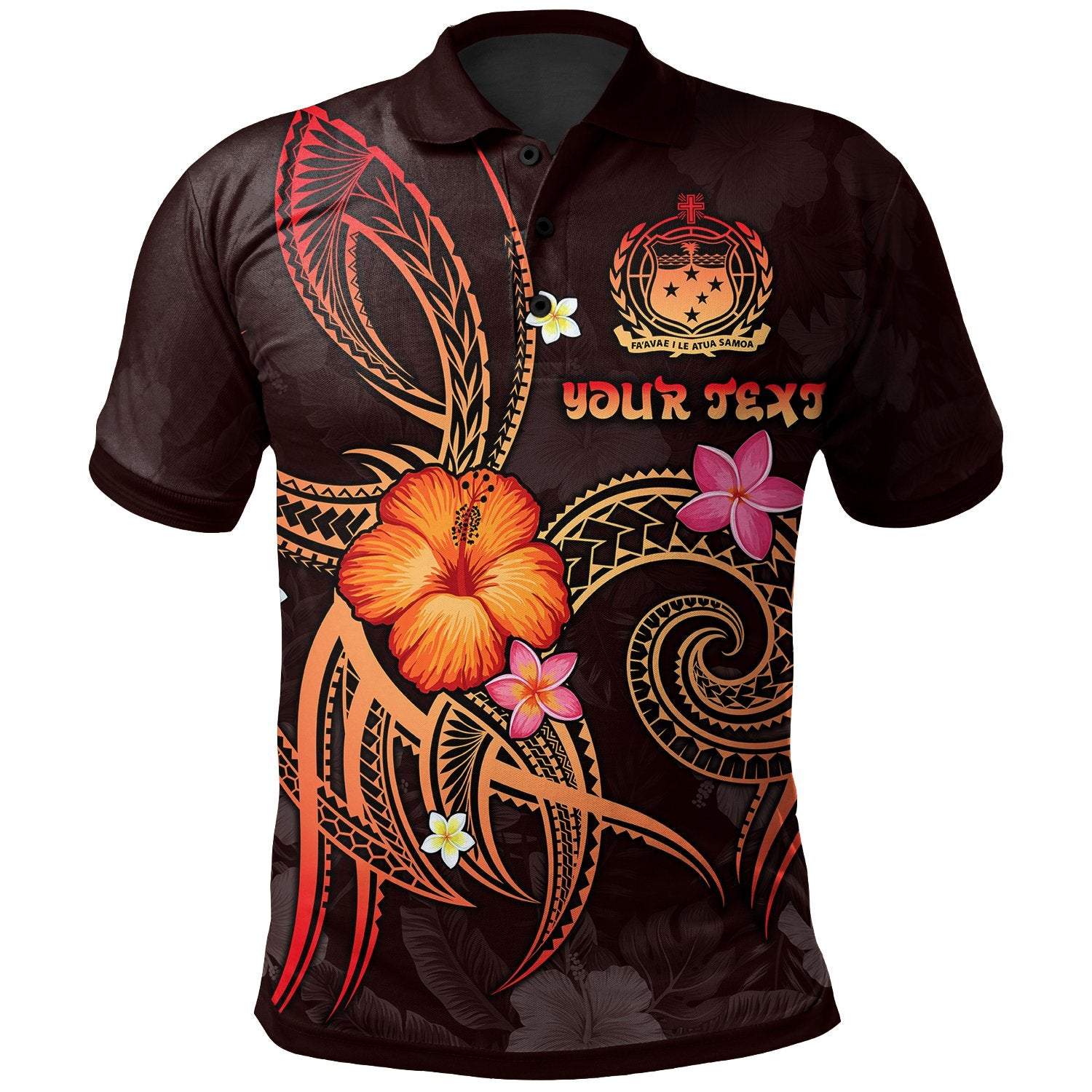 Polynesian Hawaii Custom Polo Shirt Legend of Samoa (Red) Unisex Red - Polynesian Pride