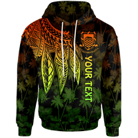 Tuvalu Custom Hoodie Polynesian Wings (Reggae) Unisex Reggae - Polynesian Pride