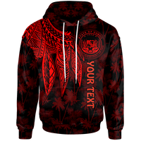 Polynesian Hawaii Custom Hoodie Polynesian Wings (Red) Unisex Red - Polynesian Pride
