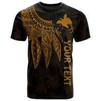Papua New Guinea Custom T Shirt Polynesian Wings (Golden) Unisex Golden - Polynesian Pride