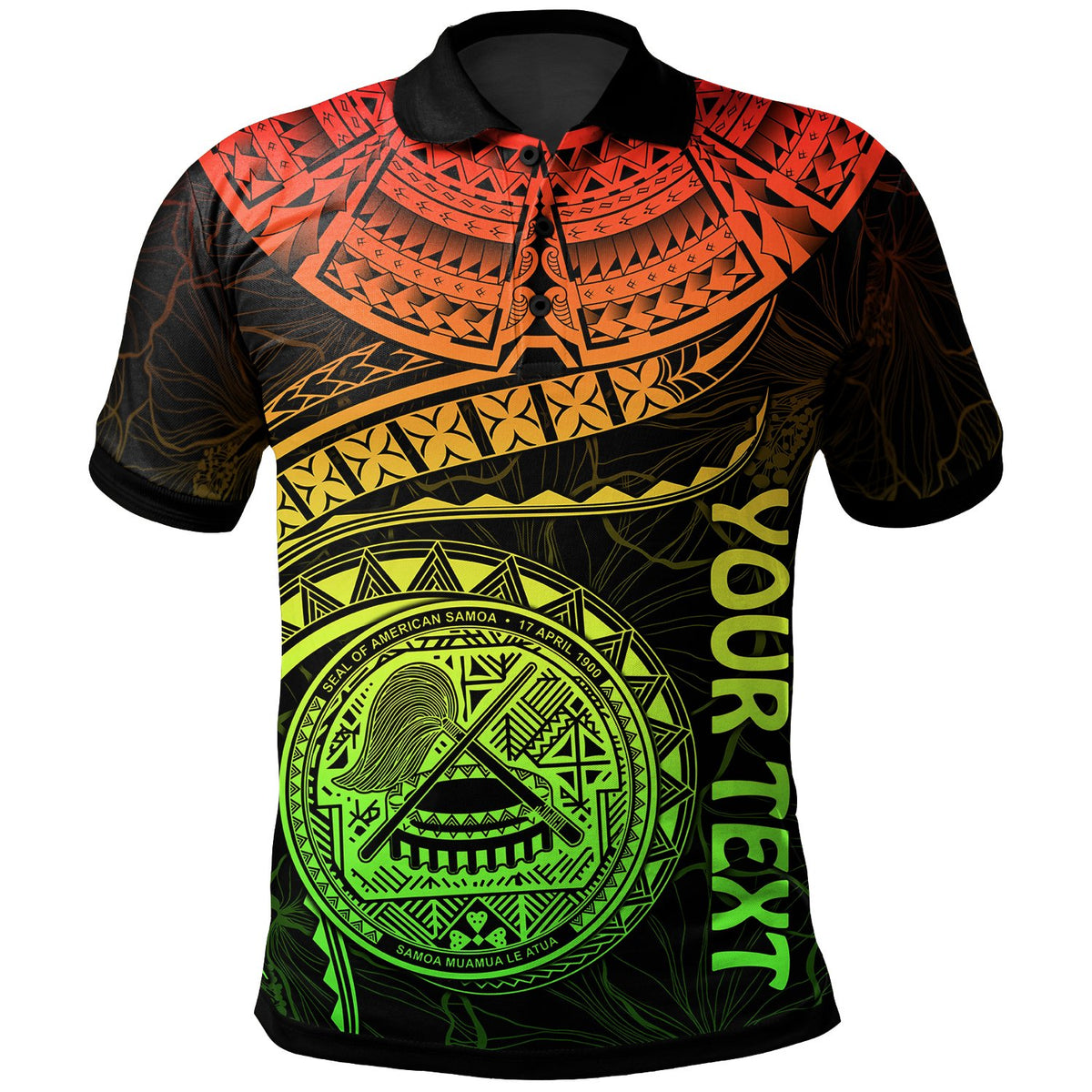 American Samoa Polynesian Custom Polo Shirt American Samoan Waves (Reggae) Unisex Reggae - Polynesian Pride