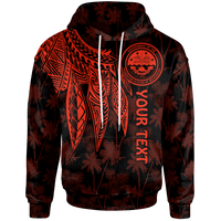 Federated States of Micronesia Custom Hoodie Polynesian Wings (Red) Unisex Red - Polynesian Pride