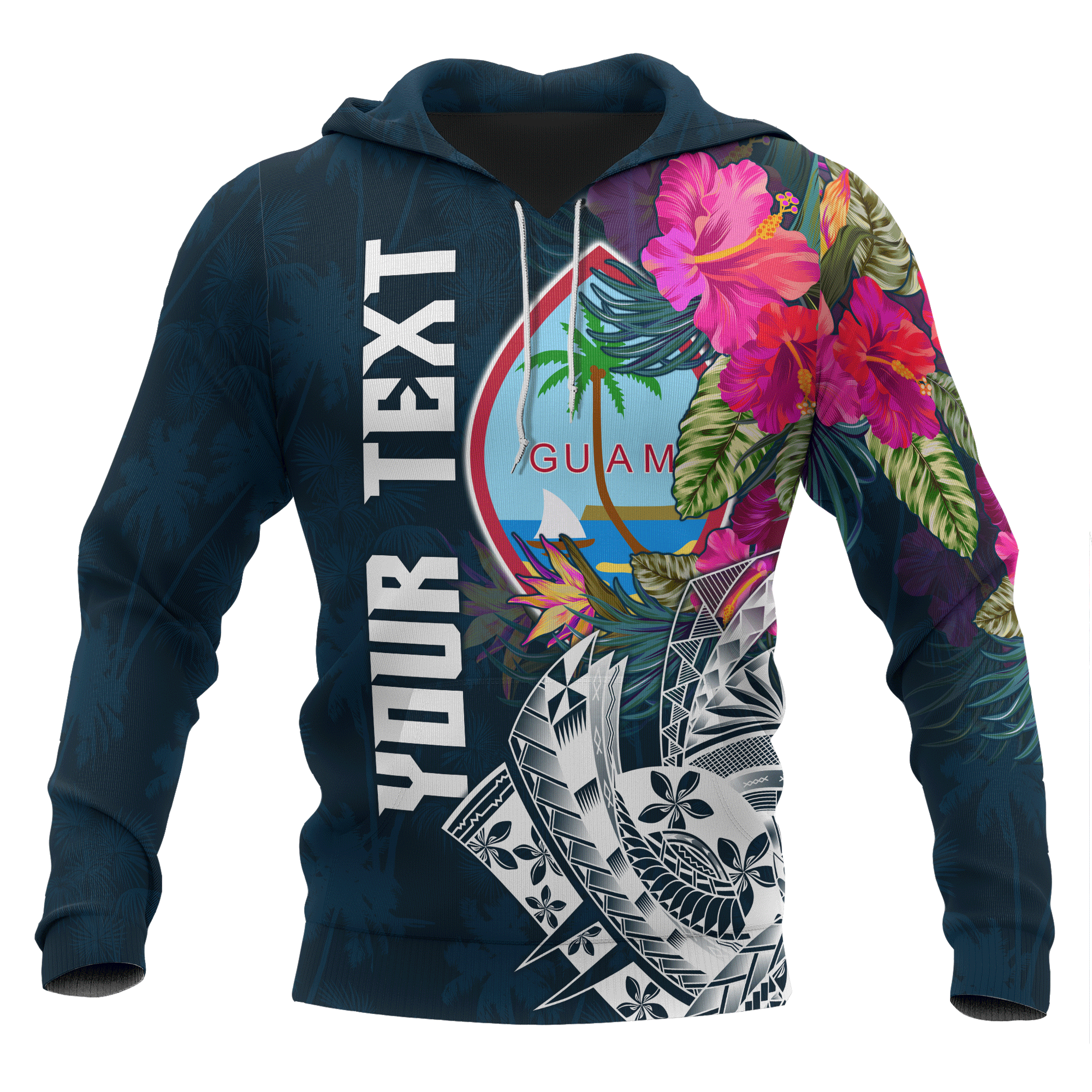 Guam Custom Hoodie Summer Vibes Unisex Blue - Polynesian Pride