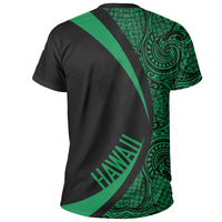 Hawaii Turtle Map Polynesian T-shirt - Green - Circle Style - Polynesian Pride