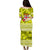 (Custom Personalised) Fiji Puletasi Dress Yellow Tapa Pattern Fijian Tropical Flowers LT13 - Polynesian Pride