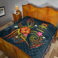 Tuvalu Polynesian Premium Quilt - Legend of Tuvalu (Blue) - Polynesian Pride