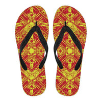 Polynesian Flip Flops Orange Women's Flip Flops Black - Polynesian Pride
