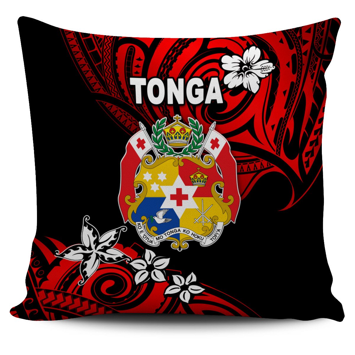 Mate Ma'a Tonga Rugby Pillow Cover Polynesian Unique Vibes - Red Pillow Cover One Size Red - Polynesian Pride