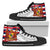 Hawaii High Top Shoes State Royal Flag Polynesian White Pride AH Black - Polynesian Pride