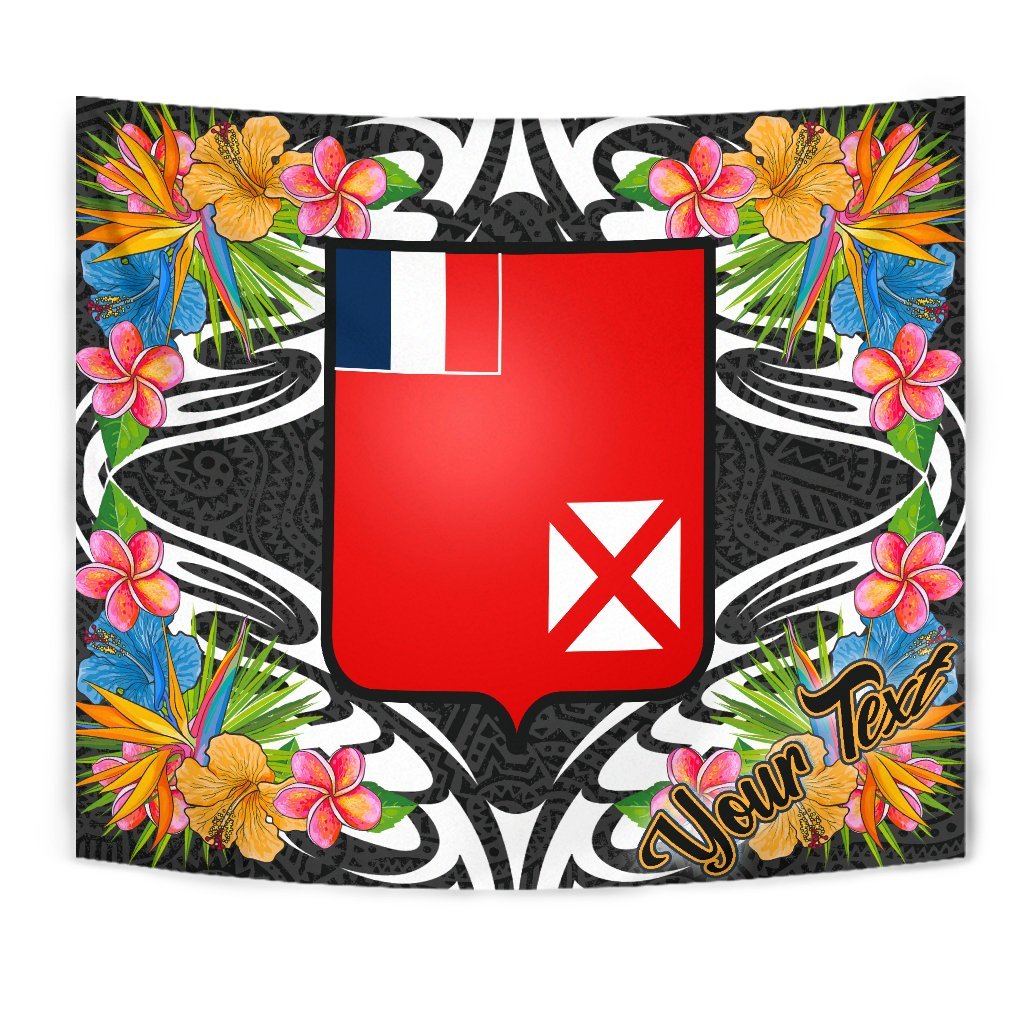 Wallis and Futuna Tapestrys - Custom Personalised Tropical Flowers Style - Polynesian Pride