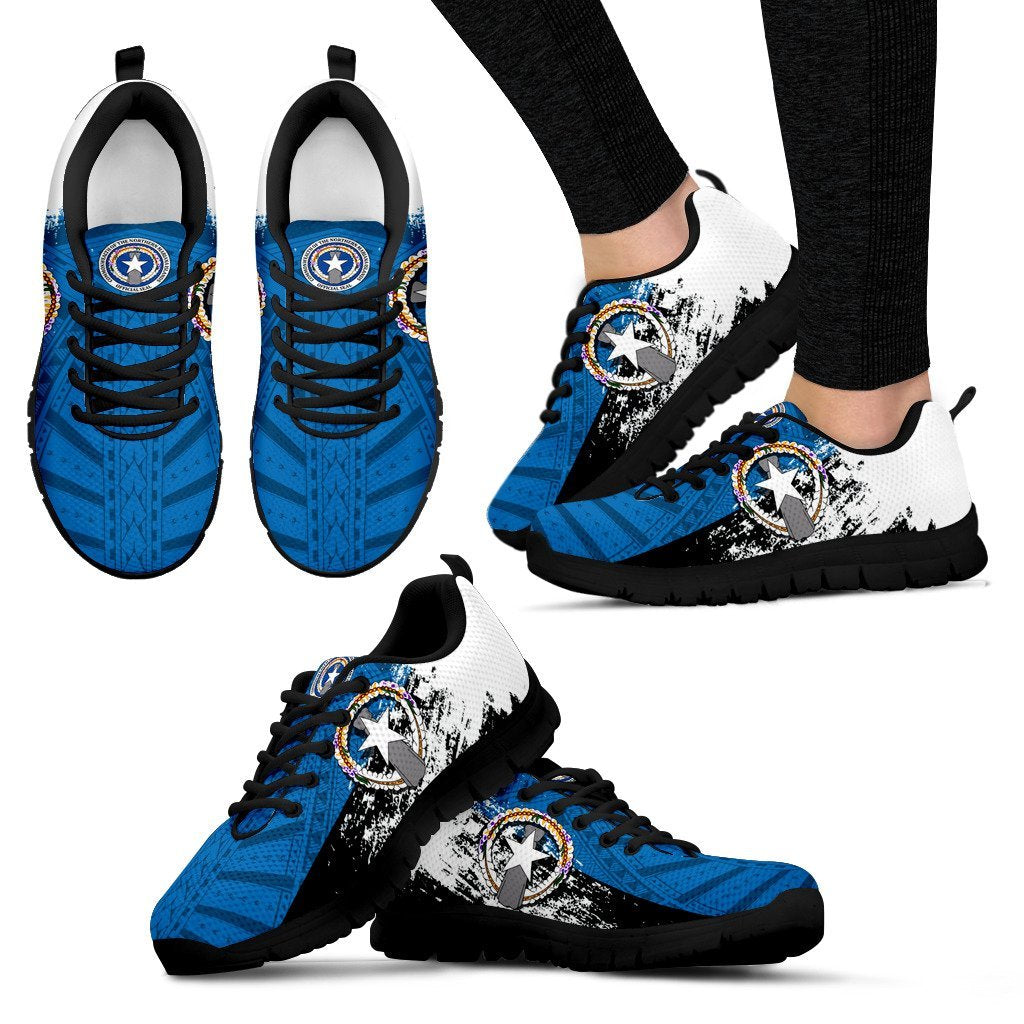 Northern Mariana Islands Sneakers - Northern Mariana Islands Flag Coat Of Arms Special - A7 - Polynesian Pride