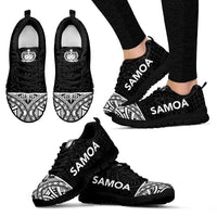 Samoa Sneakers - Samoa Coat Of Arms Polynesian Tattoo Black Style - Polynesian Pride
